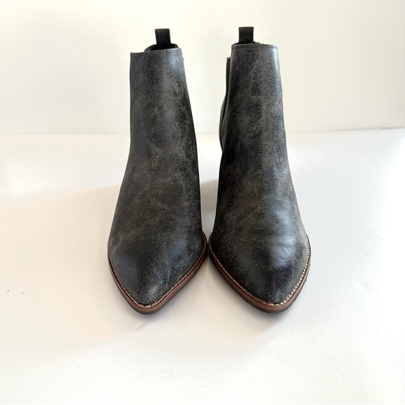 BC BORN IN CALIF DEPTH MARBLED FAUX NUBUCK POINTED-TOE BLOCK HEEL ANKLE BOOT Sz9 - Picture 3 of 14